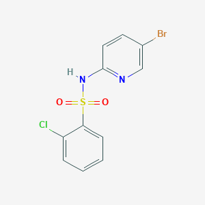 molecular formula C11H8BrClN2O2S B14931556 N-(5-bromopyridin-2-yl)-2-chlorobenzenesulfonamide 