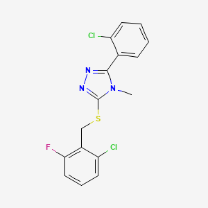 molecular formula C16H12Cl2FN3S B14931557 3-[(2-chloro-6-fluorobenzyl)sulfanyl]-5-(2-chlorophenyl)-4-methyl-4H-1,2,4-triazole 