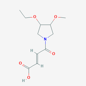 molecular formula C11H17NO5 B1493158 (E)-4-(3-乙氧基-4-甲氧基吡咯烷-1-基)-4-氧代丁-2-烯酸 CAS No. 2098161-75-0