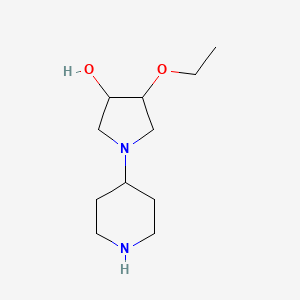 molecular formula C11H22N2O2 B1493159 4-乙氧基-1-(哌啶-4-基)吡咯烷-3-醇 CAS No. 2098001-43-3