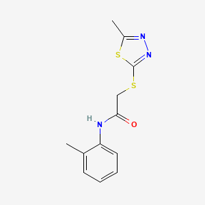 molecular formula C12H13N3OS2 B14931607 N-(2-methylphenyl)-2-[(5-methyl-1,3,4-thiadiazol-2-yl)sulfanyl]acetamide 