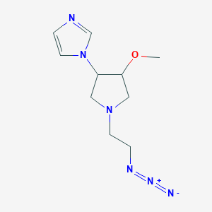 molecular formula C10H16N6O B1493162 1-(1-(2-叠氮乙基)-4-甲氧基吡咯烷-3-基)-1H-咪唑 CAS No. 2097994-08-4
