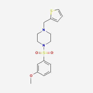 molecular formula C16H20N2O3S2 B14931625 1-[(3-Methoxyphenyl)sulfonyl]-4-(thiophen-2-ylmethyl)piperazine 