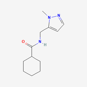 molecular formula C12H19N3O B14931633 N-[(1-methyl-1H-pyrazol-5-yl)methyl]cyclohexanecarboxamide 