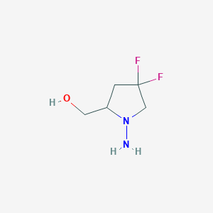 molecular formula C5H10F2N2O B1493165 (1-Amino-4,4-difluoropyrrolidin-2-yl)methanol CAS No. 2097957-17-8