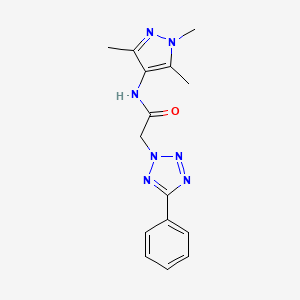 2-(5-phenyl-2H-tetrazol-2-yl)-N-(1,3,5-trimethyl-1H-pyrazol-4-yl)acetamide