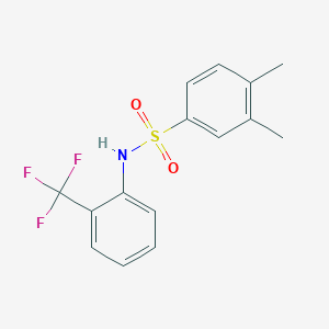 molecular formula C15H14F3NO2S B14931713 3,4-dimethyl-N-[2-(trifluoromethyl)phenyl]benzenesulfonamide 