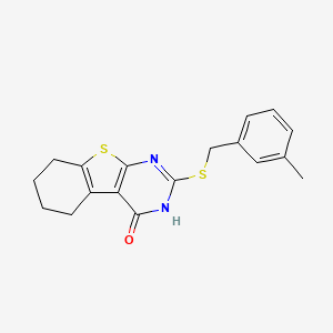 2-[(3-methylbenzyl)sulfanyl]-5,6,7,8-tetrahydro[1]benzothieno[2,3-d]pyrimidin-4(3H)-one