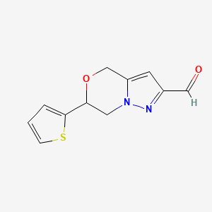 molecular formula C11H10N2O2S B1493174 6-(thiophen-2-yl)-6,7-dihydro-4H-pyrazolo[5,1-c][1,4]oxazine-2-carbaldehyde CAS No. 2098116-99-3