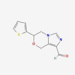 6-(thiophen-2-yl)-5,6-dihydro-8H-imidazo[5,1-c][1,4]oxazine-1-carbaldehyde