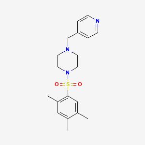 1-(Pyridin-4-ylmethyl)-4-[(2,4,5-trimethylphenyl)sulfonyl]piperazine