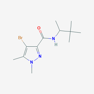 molecular formula C12H20BrN3O B14931759 4-bromo-N-(3,3-dimethylbutan-2-yl)-1,5-dimethyl-1H-pyrazole-3-carboxamide 