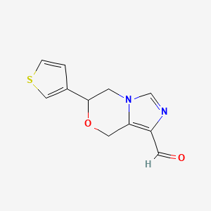 molecular formula C11H10N2O2S B1493177 6-(thiophen-3-yl)-5,6-dihydro-8H-imidazo[5,1-c][1,4]oxazine-1-carbaldehyde CAS No. 2098072-05-8