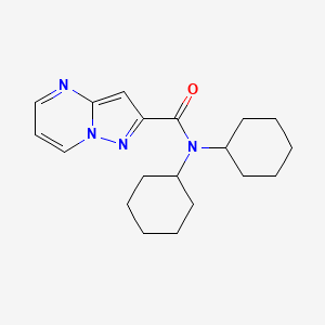 molecular formula C19H26N4O B14931776 N,N-dicyclohexylpyrazolo[1,5-a]pyrimidine-2-carboxamide 