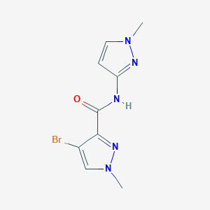 molecular formula C9H10BrN5O B14931777 4-bromo-1-methyl-N-(1-methyl-1H-pyrazol-3-yl)-1H-pyrazole-3-carboxamide 