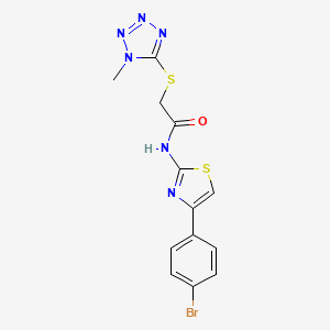 N-[4-(4-bromophenyl)-1,3-thiazol-2-yl]-2-[(1-methyl-1H-tetrazol-5-yl)sulfanyl]acetamide