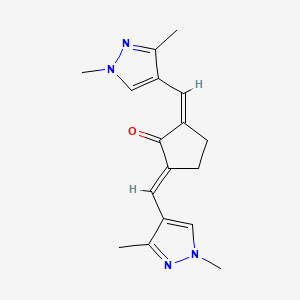 molecular formula C17H20N4O B14931793 (2Z,5E)-2,5-bis[(1,3-dimethyl-1H-pyrazol-4-yl)methylidene]cyclopentanone 