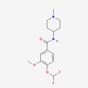 4-(difluoromethoxy)-3-methoxy-N-(1-methylpiperidin-4-yl)benzamide