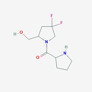 molecular formula C10H16F2N2O2 B1493181 4,4-二氟-2-(羟甲基)-1-脯氨基吡咯烷 CAS No. 2097952-57-1