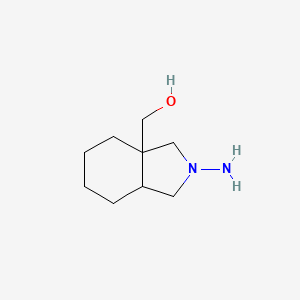 molecular formula C9H18N2O B1493182 (2-aminooctahydro-3aH-isoindol-3a-yl)methanol CAS No. 2098108-37-1
