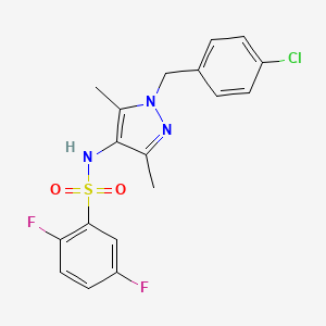 N-[1-(4-chlorobenzyl)-3,5-dimethyl-1H-pyrazol-4-yl]-2,5-difluorobenzenesulfonamide