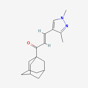 molecular formula C18H24N2O B14931849 Propenone, 1-adamantan-1-yl-3-(1,3-dimethyl-1H-pyrazol-4-yl)- 