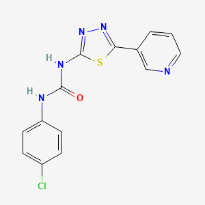 molecular formula C14H10ClN5OS B14931858 1-(4-Chlorophenyl)-3-[5-(pyridin-3-yl)-1,3,4-thiadiazol-2-yl]urea 