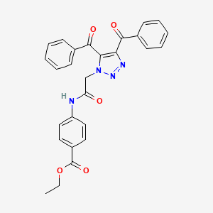 molecular formula C27H22N4O5 B14931862 ethyl 4-({[4,5-bis(phenylcarbonyl)-1H-1,2,3-triazol-1-yl]acetyl}amino)benzoate 