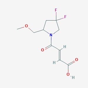 molecular formula C10H13F2NO4 B1493187 (E)-4-(4,4-difluoro-2-(methoxymethyl)pyrrolidin-1-yl)-4-oxobut-2-enoic acid CAS No. 2098156-95-5
