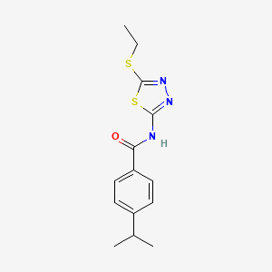 N-[5-(Ethylsulfanyl)-1,3,4-thiadiazol-2-YL]-4-isopropylbenzamide