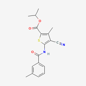 Propan-2-yl 4-cyano-3-methyl-5-{[(3-methylphenyl)carbonyl]amino}thiophene-2-carboxylate