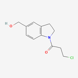 molecular formula C12H14ClNO2 B1493188 3-Chloro-1-(5-(hydroxymethyl)indolin-1-yl)propan-1-one CAS No. 2092697-25-9