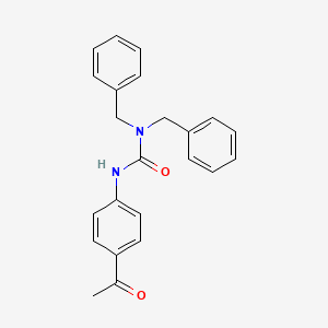 molecular formula C23H22N2O2 B14931890 3-(4-Acetylphenyl)-1,1-dibenzylurea 