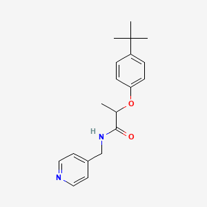 2-(4-tert-butylphenoxy)-N-(pyridin-4-ylmethyl)propanamide