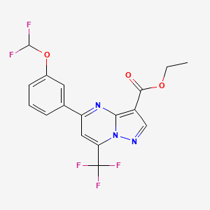 Ethyl 5-[3-(difluoromethoxy)phenyl]-7-(trifluoromethyl)pyrazolo[1,5-a]pyrimidine-3-carboxylate