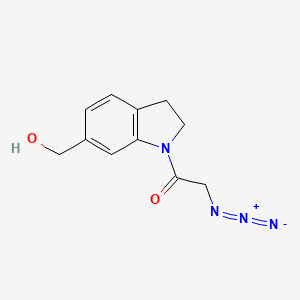 molecular formula C11H12N4O2 B1493192 2-Azido-1-(6-(hydroxymethyl)indolin-1-yl)ethan-1-one CAS No. 2098048-25-8