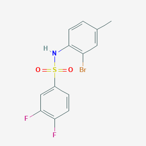 molecular formula C13H10BrF2NO2S B14931922 N-(2-bromo-4-methylphenyl)-3,4-difluorobenzenesulfonamide 