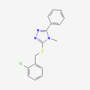 molecular formula C16H14ClN3S B14931924 3-[(2-chlorobenzyl)sulfanyl]-4-methyl-5-phenyl-4H-1,2,4-triazole 