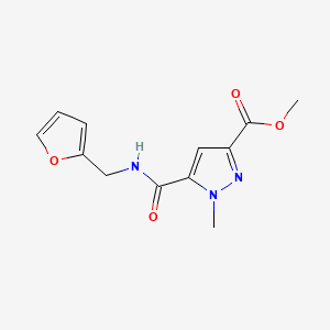 molecular formula C12H13N3O4 B14931927 methyl 5-[(furan-2-ylmethyl)carbamoyl]-1-methyl-1H-pyrazole-3-carboxylate 