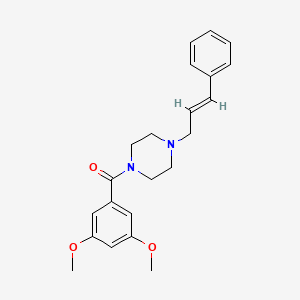 molecular formula C22H26N2O3 B14931930 (3,5-dimethoxyphenyl){4-[(2E)-3-phenylprop-2-en-1-yl]piperazin-1-yl}methanone 