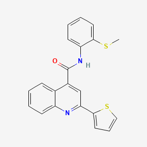 N-[2-(methylsulfanyl)phenyl]-2-(thiophen-2-yl)quinoline-4-carboxamide