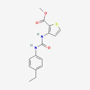 molecular formula C15H16N2O3S B14931951 Methyl 3-[(4-ethylphenyl)carbamoylamino]thiophene-2-carboxylate 