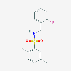 N-(2-fluorobenzyl)-2,5-dimethylbenzenesulfonamide