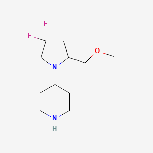 molecular formula C11H20F2N2O B1493197 4-(4,4-Difluoro-2-(methoxymethyl)pyrrolidin-1-yl)piperidine CAS No. 2091222-87-4