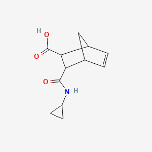 molecular formula C12H15NO3 B14931971 3-(Cyclopropylcarbamoyl)bicyclo[2.2.1]hept-5-ene-2-carboxylic acid 