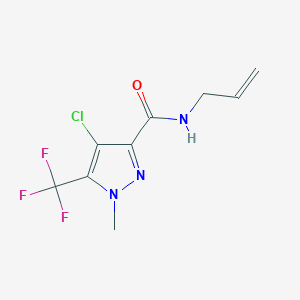 molecular formula C9H9ClF3N3O B14931978 4-chloro-1-methyl-N-(prop-2-en-1-yl)-5-(trifluoromethyl)-1H-pyrazole-3-carboxamide 