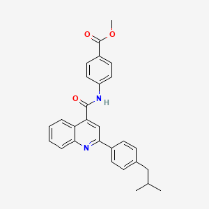 Methyl 4-[({2-[4-(2-methylpropyl)phenyl]quinolin-4-yl}carbonyl)amino]benzoate