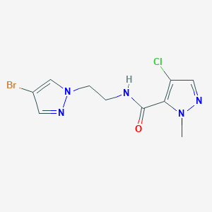 molecular formula C10H11BrClN5O B14932076 N-[2-(4-bromo-1H-pyrazol-1-yl)ethyl]-4-chloro-1-methyl-1H-pyrazole-5-carboxamide 