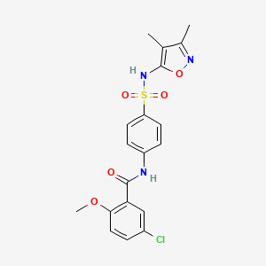 5-chloro-N-{4-[(3,4-dimethyl-1,2-oxazol-5-yl)sulfamoyl]phenyl}-2-methoxybenzamide