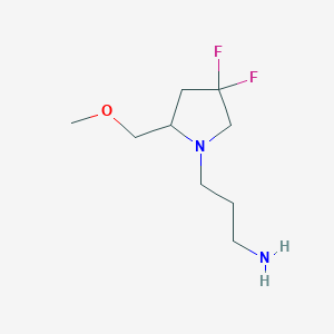 3-(4,4-Difluoro-2-(methoxymethyl)pyrrolidin-1-yl)propan-1-amine